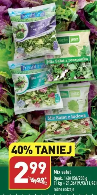 ALDI Mix sałat 140/150/250 g oferta