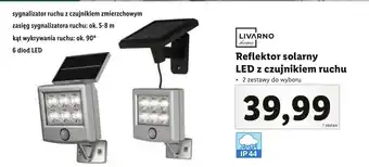 Lidl LIVARNO home Reflektor solarny LED z czujnikiem ruchu oferta