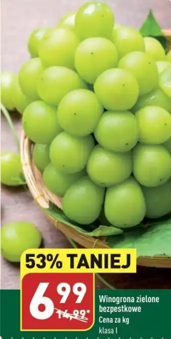 ALDI Winogrona zielone bezpestkowe 1 kg oferta