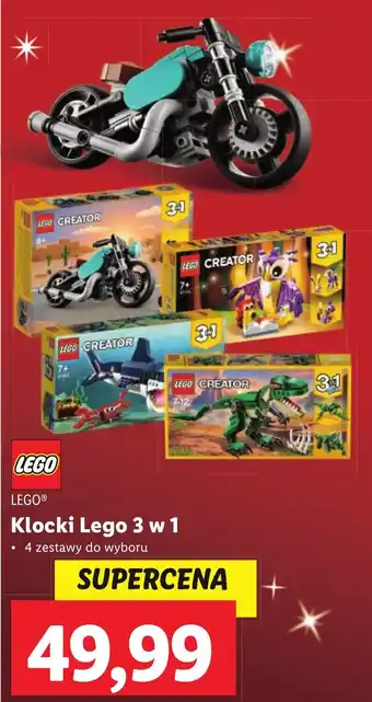Lidl LEGO Klocki Lego 3 w 1 oferta