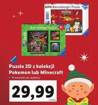 Lidl Puzzle 2D z kolekcji Pokemon lub Minecraft oferta