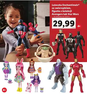 Lidl Laleczka Enchantimals ze zwierzątkiem figurka z kolekcji Avengers lub Star Wars oferta