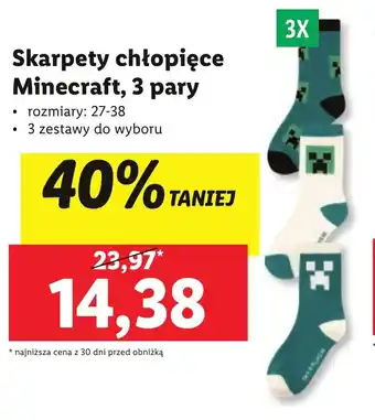 Skarpety chłopięce Minecraft 3 pary