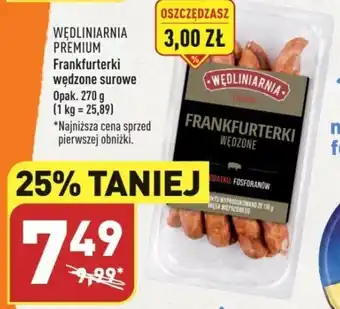 ALDI WĘDLINIARNIA PREMIUM Frankfurterki wędzone surowe oferta