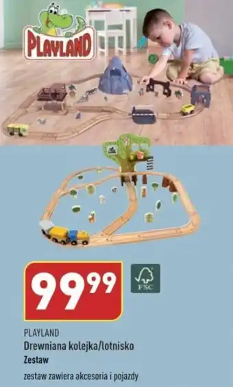 ALDI PLAYLAND Drewniana kolejka/lotnisko oferta