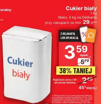 Delikatesy Centrum Cukier biały 1 kg oferta