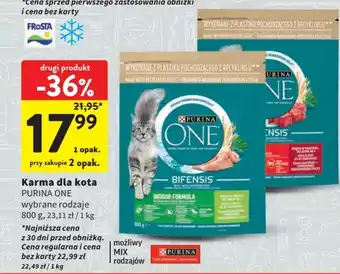 Intermarche Karma dla kota PURINA ONE 800 g oferta