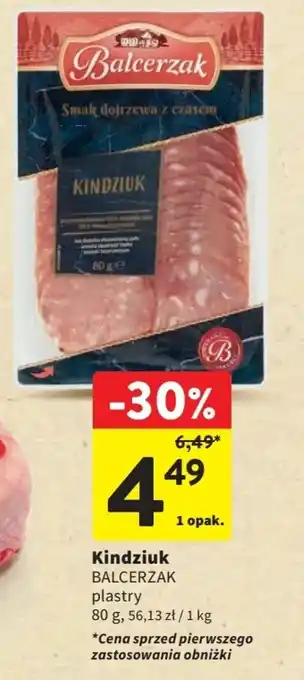 Intermarche Kindziuk BALCERZAK 80g oferta