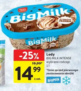 Intermarche Lody BIG MILK INTENSE 1l oferta