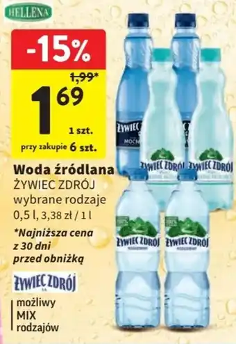 Intermarche Woda źródlana ŻYWIEC ZDRÓJ 0,5l oferta