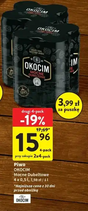 Intermarche Piwo OKOCIM Mocne Dubeltowe 4 x 0,5 l oferta