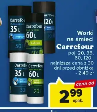 Carrefour Worki na śmieci 35 l oferta