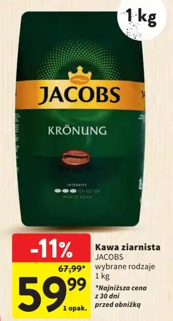 Intermarche Kawa ziarnista JACOBS 1kg oferta