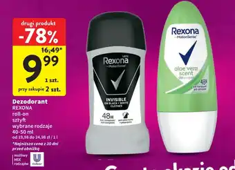 Intermarche Dezodorant REXONA 40-50ml oferta