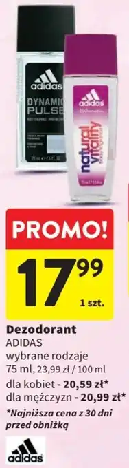 Intermarche Dezodorant ADIDAS 75 ml oferta