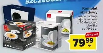 Carrefour Komplet obiadowy carine biało/czarny oferta