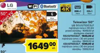 Carrefour Telewizor 43'' uq75003lf oferta