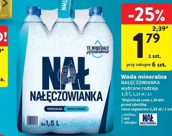 Intermarche Woda mineralna NAŁĘCZOWIANKA 1,5l oferta