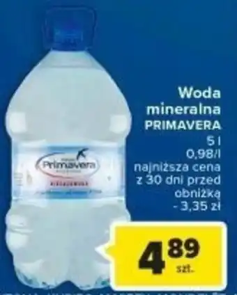 Carrefour Woda mineralna PRIMAVERA 5 L oferta