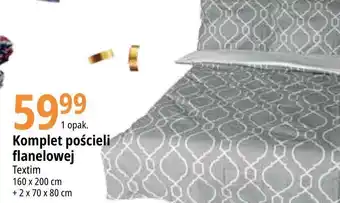 E.Leclerc Komplet pościeli flanela 160 x 200 cm oferta