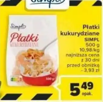 Carrefour Płatki kukurydziane SIMPL 500 g oferta