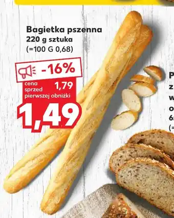 Kaufland Bagietka pszenna 220 g sztuka oferta