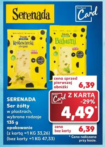 Kaufland Serenada Ser żółty 135g oferta