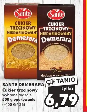Kaufland SANTE DEMERARA Cukier trzcinowy wybrane rodzaje 500 g oferta