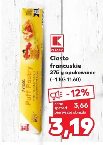 Kaufland Ciasto francuskie 275 g opakowanie oferta