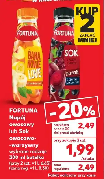 Kaufland FORTUNA Napój owocowy lub Sok owocowo warzywny 300ml oferta