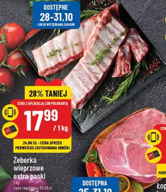 Polomarket Żeberka wieprzowe extra paski 1kg oferta