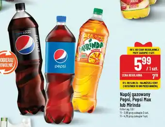 Polomarket Napój gazowany Pepsi, Pepsi Max lub Mirinda Frito Lay, 1,5l oferta