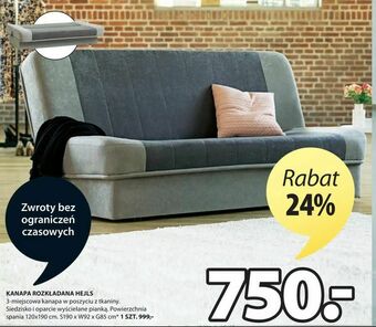 JYSK Kanapa rozkładana hejls oferta