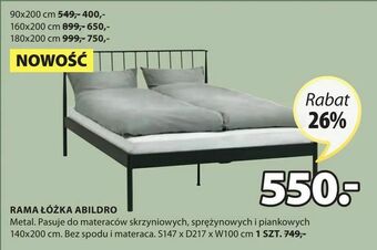 JYSK Rama łóżka abildro oferta