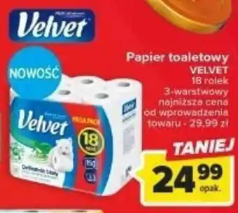 Carrefour VELVET Papier toaletowy oferta
