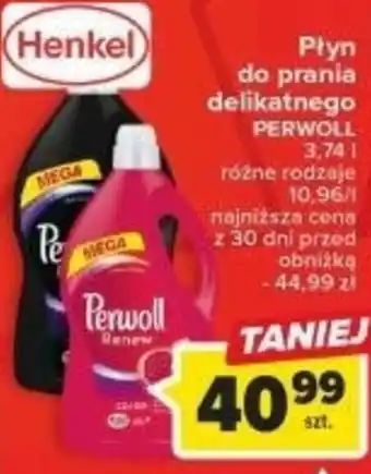 Carrefour PERWOLL Płyn do prania delikatnego 3,74 L oferta