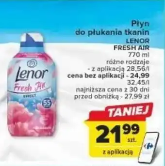 Carrefour LENOR FRESH AIR Plyn do płukania tkanin 770 ML oferta