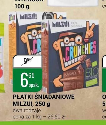 bi1 Płatki śniadaniowe milzu!, 250 g oferta