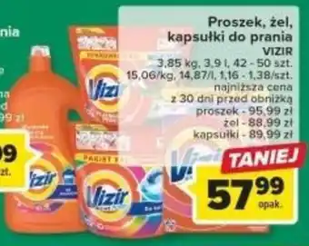 Carrefour VIZIR Proszek, żel, kapsułki do prania oferta