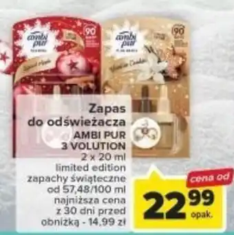 Carrefour AMBI PUR 3 VOLUTION Zapas do odświeżacza 2 x 20 ml oferta