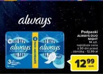 Carrefour ALWAYS DUO NIGHT Podpaski oferta