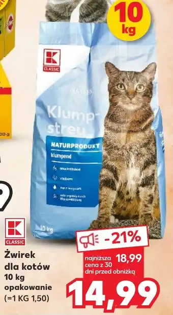 Kaufland Żwirek dla kotów 10 kg oferta