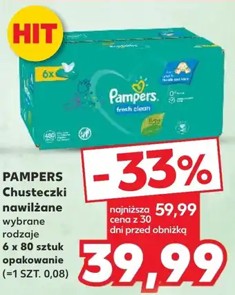 Kaufland PAMPERS Chusteczki nawilżane 6 x 80 szt. oferta