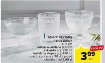 Carrefour linia DAISY Talerz szklany oferta
