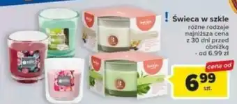 Carrefour Świeca w szkle oferta