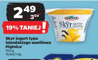 Netto Skyr jogurt typu islandzkiego waniliowy piątnica oferta
