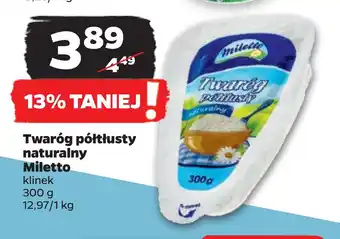 Netto Twaróg półtłusty naturalny miletto oferta