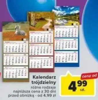 Carrefour Kalendarz trójdzielny oferta