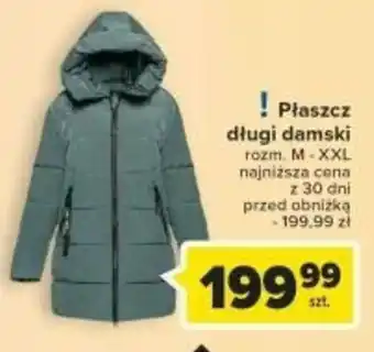 Carrefour Płaszcz długi damski oferta
