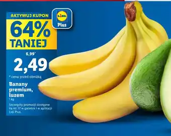 Lidl Banany premium, luzem 1 kg oferta